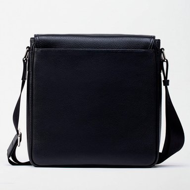MORRAL RENZO COSTA MRC 2259 CUERO NEGRO DETILO CASUAL CON BOLSILLOS EXTERNOS - 2