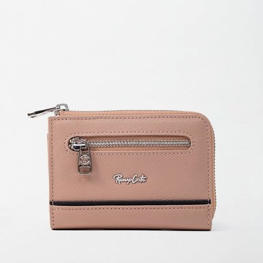 RENZO COSTA-MONEDERO CASUAL CON COMPARTIMIENTOS PARA MONEDAS Y TARJETAS MOD 2218 200 TAUPE/100 BLACK LUX