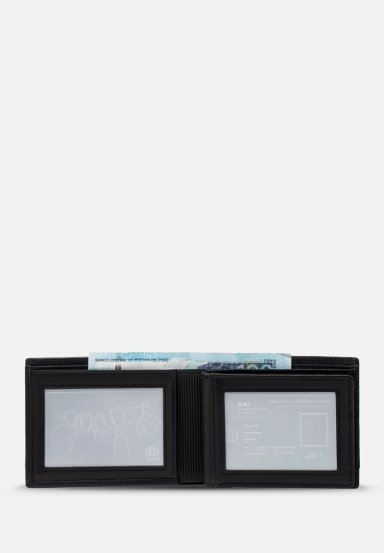 RENZO COSTA-BILLETERA CASUAL CON DETALLE DE LINEA EN CONTRASTE WPC 2153 1 BLACK / 7 BLUE LUX - 3