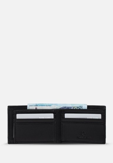 RENZO COSTA-BILLETERA CASUAL CON DETALLE DE LINEA EN CONTRASTE WPC 2153 1 BLACK / 7 BLUE LUX - 4
