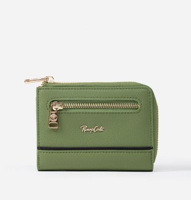 RENZO COSTA-MONEDERO CASUAL CON COMPARTIMIENTOS PARA MONEDAS Y TARJETAS MOD 2218 128 GREEN/100 BLACK