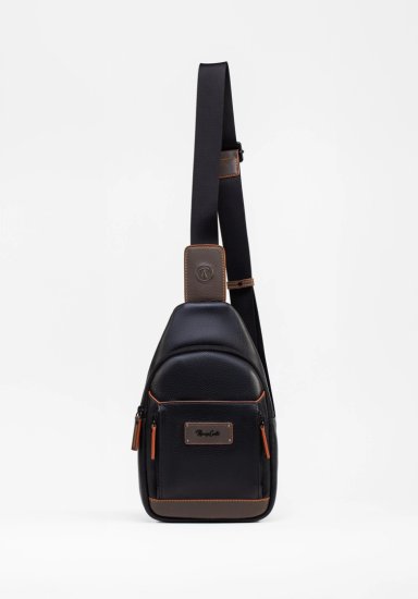 RENZO COSTA-CHEST BAG COLORATO CBC 2355 NERO / CACTUS / PAPRIKA ETR