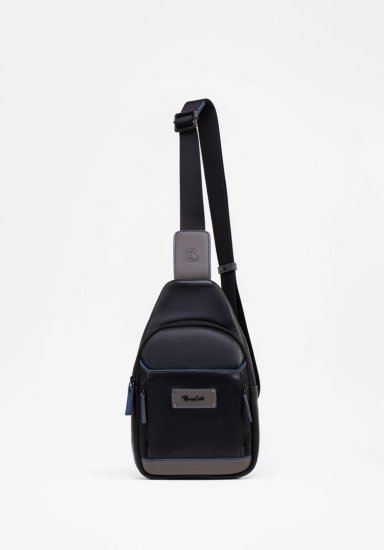 RENZO COSTA-CHEST BAG COLORATO CBC 2355 NERO / GRAFITE / BLU ESTATE ETR