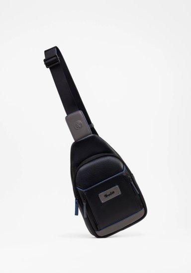 RENZO COSTA-CHEST BAG COLORATO CBC 2355 NERO / GRAFITE / BLU ESTATE ETR - 3