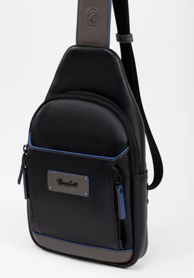 RENZO COSTA-CHEST BAG COLORATO CBC 2355 NERO / GRAFITE / BLU ESTATE ETR - 4