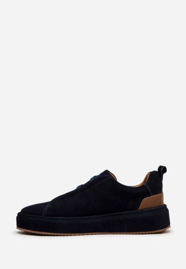 RENZO COSTA-SNEAKERS VELATO ZPC 2416 MIDNIGHT / OAK - 2