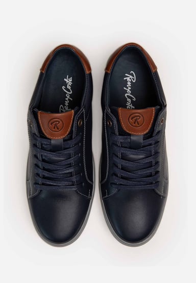 RENZO COSTA-SNEAKERS METRO ONE ZPC 2575 AZUL / TOSTADO - 7