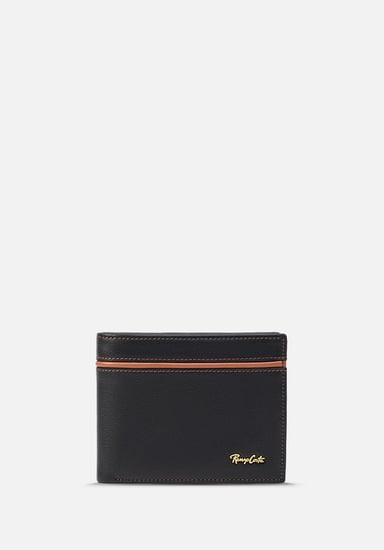 RENZO COSTA-BILLETERA CON DETALLE EN CONTRASTE WPC 2165 1 BLACK / 10 YELLOW BROWN LUX - 1