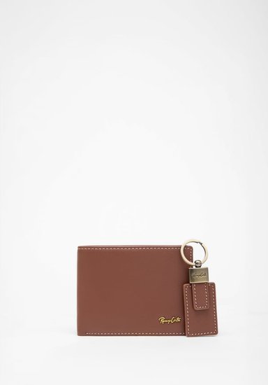RENZO COSTA-SET BILLETERA Y LLAVERO CLASSIC STC 2455 5 TAN LUX - 1