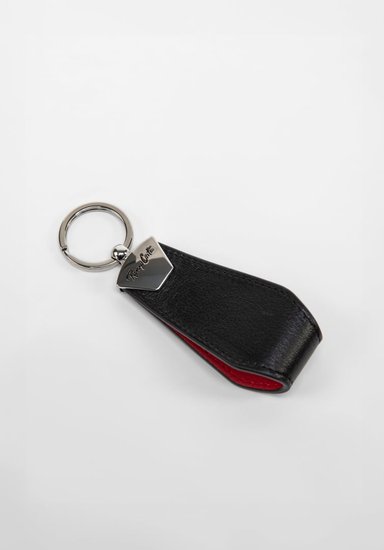 RENZO COSTA-SET BILLETERA Y LLAVERO SOLID STC 2453 1 BLACK / 9 RED LUX - 5