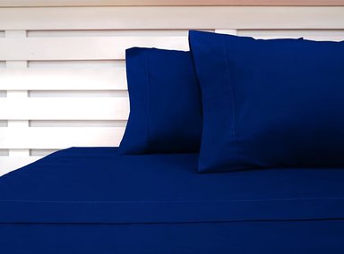 SET SÁBANAS ARLIN 1.5 PLAZAS 150 HILOS AZULINO CONFORT