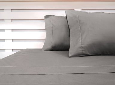 SET SÁBANAS ARLIN QUEEN 150 HILOS GRIS CONFORT