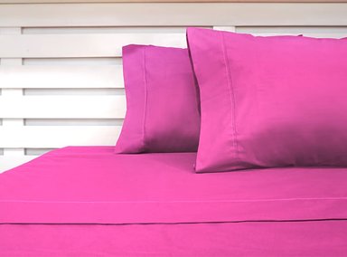 SET SÁBANAS ARLIN 2 PLAZAS 150 HILOS ROSADO BEBÉ CONFORT