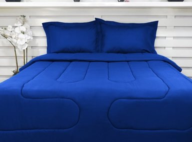 EDREDÓN ARLIN 1.5 PLAZAS AZUL REVERSIBLE 150 HILOS NAÚTICO