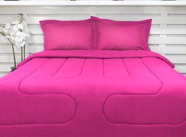 EDREDÓN ARLIN 1.5 PLAZAS FUCSIA REVERSIBLE 150 HILOS