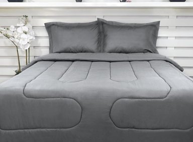 EDREDÓN ARLIN QUEEN GRIS REVERSIBLE 150 HILOS