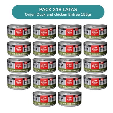 ORIJEN PATO Y POLLO ALIMENTO HÚMEDO PARA GATOS 155 G – PACK 18 LATAS - 1