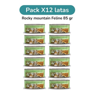 PACK X12 LATAS TASTE OF THE WILD ROCKY MOUNTAIN VENADO Y SALMÓN GATOS 85G - 1