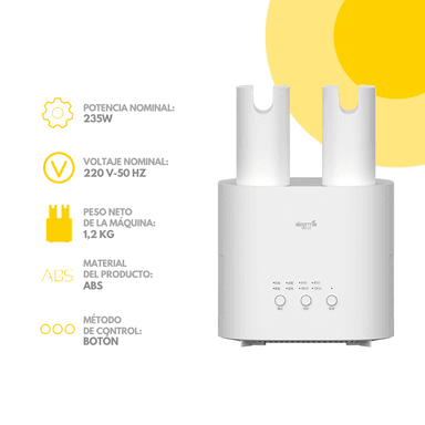 SECADOR DE ZAPATOS DEERMA HX10W BLANCO - 7