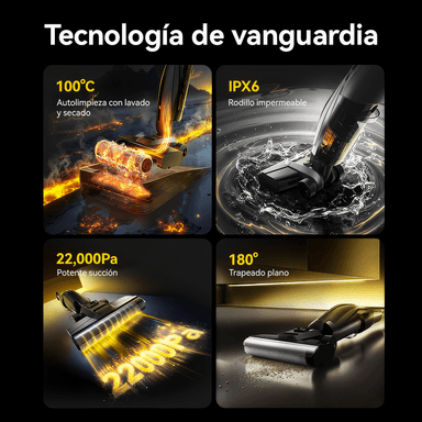 ASPIRADORA LAVA PISOS INALÁMBRICA DEERMA VX100 ULTRA S AUTOLIMPIEZA - 4