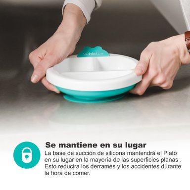 PLATO BBLUV TERMICO DE COMIDA TURQUESA PARA BEBÉ - 2