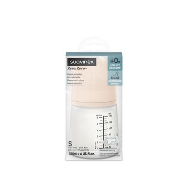 BIBERON ANTICOLICOS ZERØ.ZERØ™ FLUJO LENTO (S) – SUAVINEX 180 ML