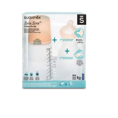 PACK BIBERON ANTICOLICO ZERO ZERO 270 ML FLUJO MEDIO + BOLSA ANTICOLICOS