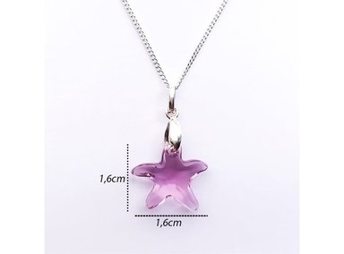 Collar de Plata 925 para Mujer con Dije Estrella de Mar Lila - Regalo Elegante para Sorprender - 2