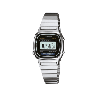 RELOJ DISEÑO VINTAGE PARA MUJER RESISTENTE AL AGUA - DISEÑO RETRO ELEGANTE COLOR PLATEADO FONDO NEGRO - REGALO IDEAL PARA MUJER - 1
