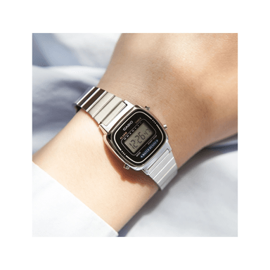 RELOJ DISEÑO VINTAGE PARA MUJER RESISTENTE AL AGUA - DISEÑO RETRO ELEGANTE COLOR PLATEADO FONDO NEGRO - REGALO IDEAL PARA MUJER - 3