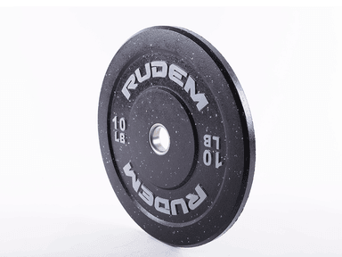 DISCOS RUDEM FITNESS 10LB LEVANTAMIENTO PESAS CON PUNTOS GRISES