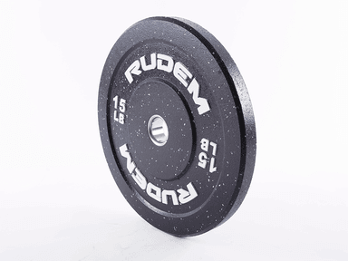 DISCOS RUDEM FITNESS 15LB LEVANTAMIENTO PESAS CON PUNTOS BLANCOS