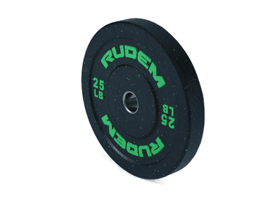 DISCOS RUDEM FITNESS 25LB LEVANTAMIENTO PESAS CON PUNTOS VERDES