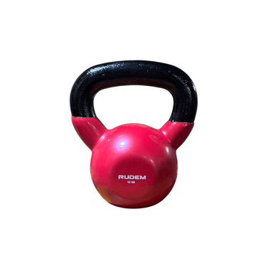 PESAS RUSAS RUDEM FITNESS 12KG KETTLEBELL RECUBIERTAS JEBE