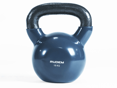 PESAS RUSAS RUDEM FITNESS 18KG KETTLEBELL RECUBIERTAS JEBE
