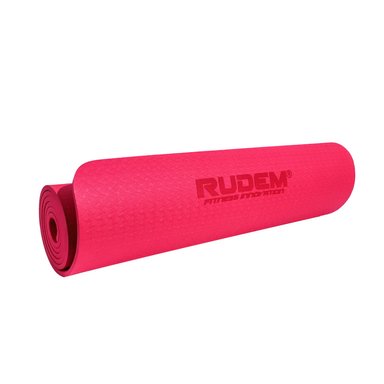 MAT YOGA RUDEM FITNESS 6MM ROJO
