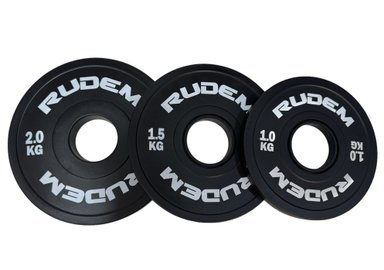 RUDEM DISCOS FRACCIONALES BLACK: 1.0 KG, 1.5 KG Y 2.0 KG