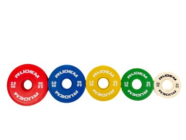 DISCOS FRACCIONALES RUDEM FITNESS (PAR): 0.5, 1, 1.5, 2, 2.5KG