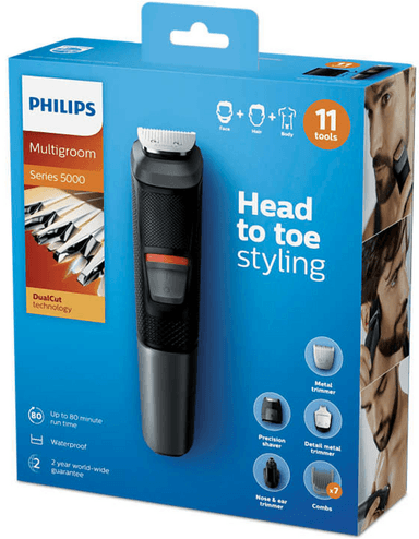 SET RECORTADOR PHILIPS MG5730 11 EN 1 PARA BARBA CUERPO Y CABELLO