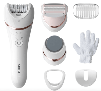 DEPILADORA PHILIPS CON SET DE DEPILACION BRE730