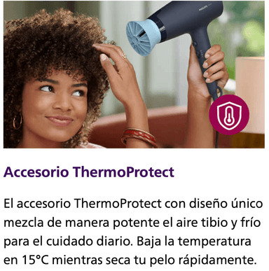 SECADORA CABELLO PHILIPS BHD360 2100W CON DIFUSOR Y 6 VELOCIDADES - 4