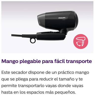 SECADORA CABELLO PHILIPS BHC010 1200W - 2