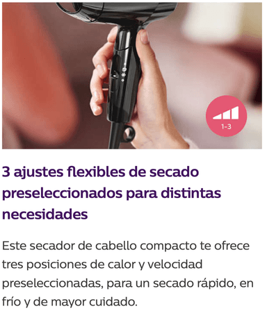 SECADORA CABELLO PHILIPS BHC010 1200W - 4