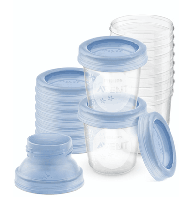 CONTENEDOR AVENT SCF618/10 SET DE 10 VASOS DE LECHE MATERNA - 2