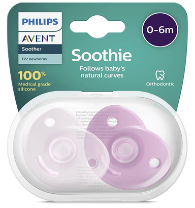 CHUPONES AVENT DE SILICONA SCF099/22 0 A 6 MESES PACK X2 UNIDADES NIÑAS