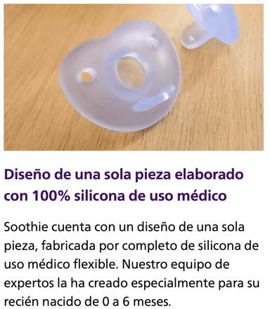 CHUPONES AVENT DE SILICONA SCF099/22 0 A 6 MESES PACK X2 UNIDADES NIÑAS - 3