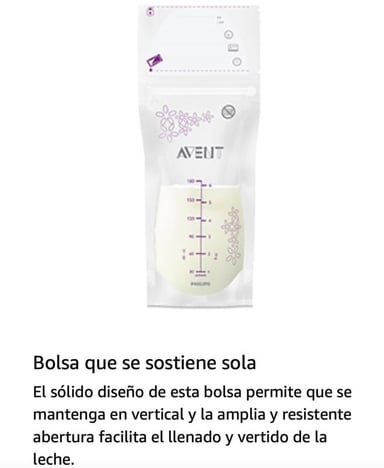 BOLSAS LECHE MATERNA AVENT PRE ESTERILIZADAS ESTANDAR TRANSPARENTE DE 180 ML X25 UNIDADES - 3