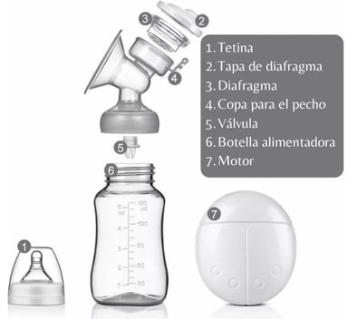 EXTRACTOR DE LECHE ELECTRICO DOBLE + 2 BIBERONES + 1 BIBERON ANTICOLICO AVENT PARA RECIEN NACIDO - 4
