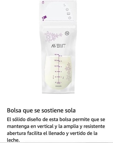 EXTRACTOR DE LECHE ELECTRICO DOBLE + 2 BIBERONES 150 ML + 1 BIBERON AVENT RECIEN NACIDO + 25 BOLSAS AVENT PARA LECHE MATERNA - 5