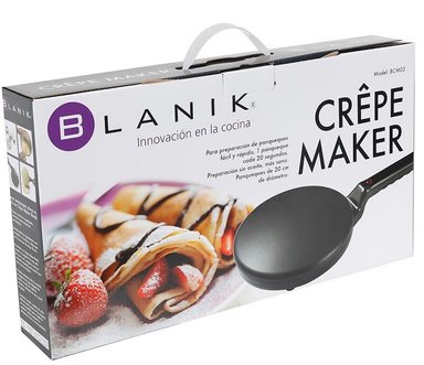 MAQUINA PARA HACER CREPES BLANIK ANTI-ADHERENTE + ACCESORIO